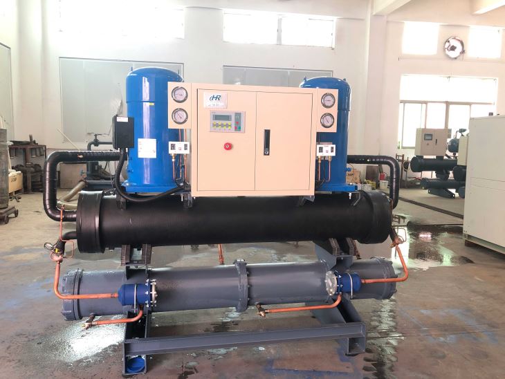 Water-cooled vortex open chiller