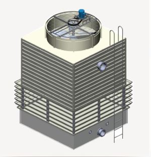 Square counterflow cooling tower